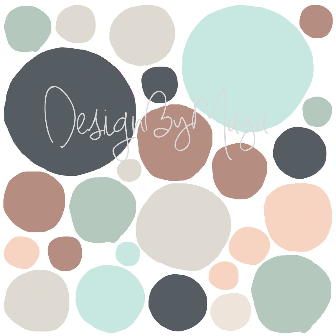 Gender Neutral Decor Wall Mural Polka Dots Wall Decals Art Etsy