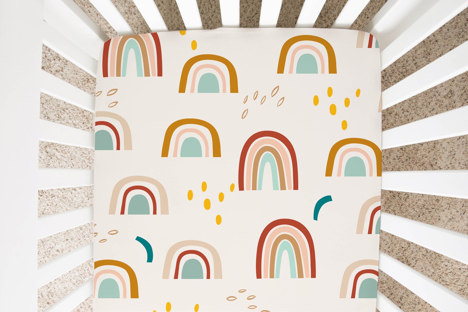 Coccoli Crib Sheet- Cream Boats main image 0