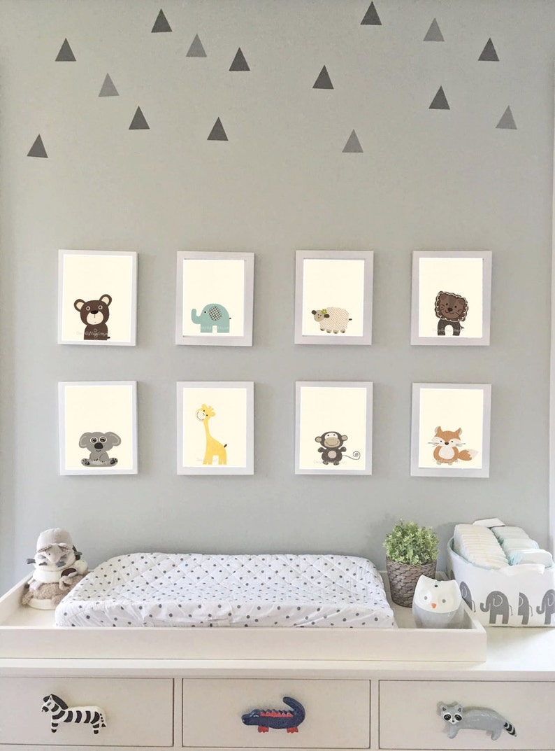 Baby Animal Nursery Art Nursery Prints Zoo Nursery Wall Art Etsy