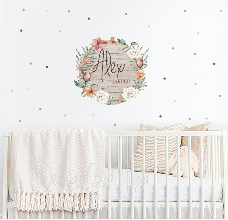 Name Sign Above Crib Baby Girl Nursery Sign Baby Shower Gift Etsy