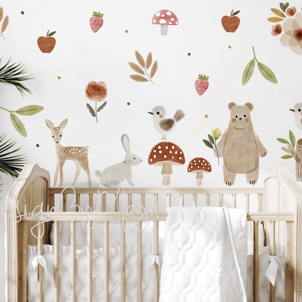 Forest Animal Decal Etsy