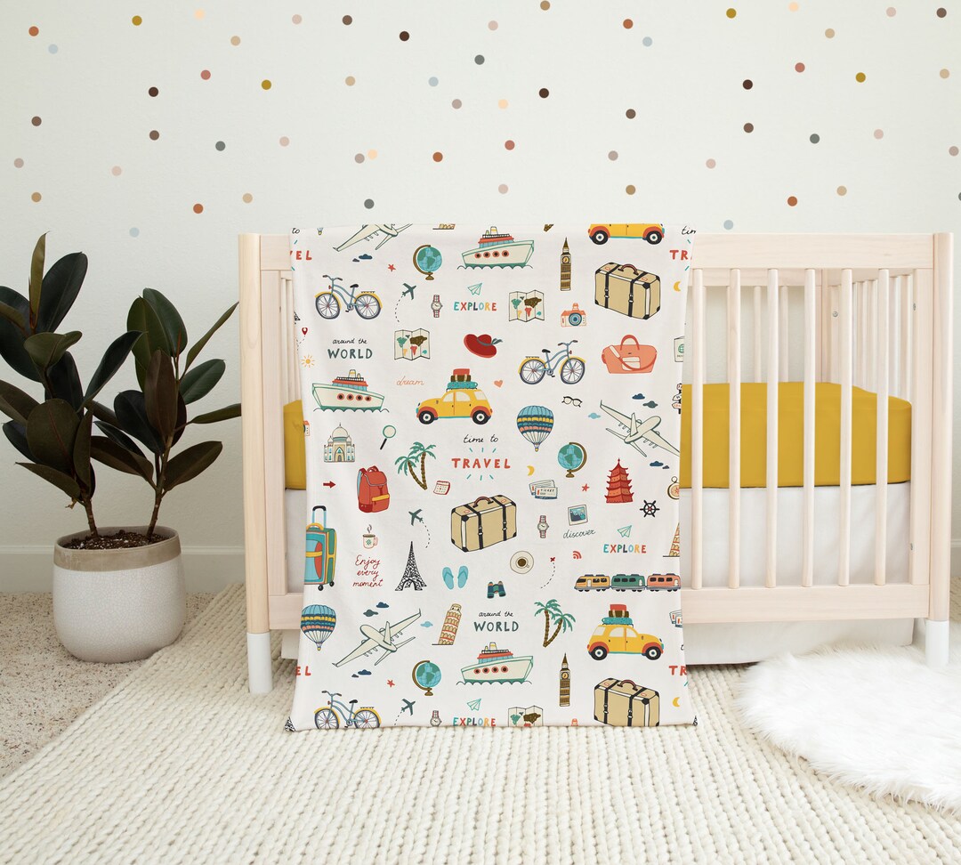 Adventures Kids Room, Aviation Travel Baby Room, Transportation Blanket ...