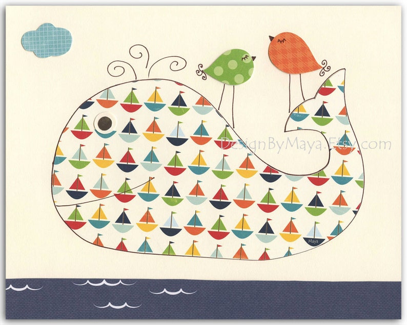 Nautical Nursery Decor Set of 4 Prints Nautical Nursery Etsy