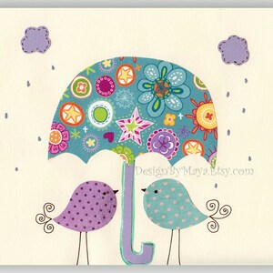 Purple Teal Dahlia Nursery Prints: Girls Bedroom Wall Art - UK