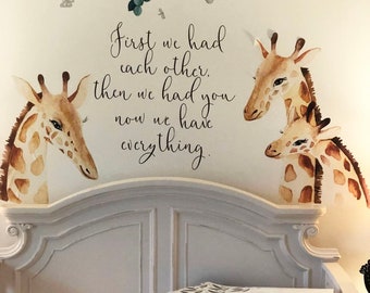 MairGwall Removable Giraffe Wall Decal - Large Nursery Wall Art Sticker, Dark Brown, 60"H X 108"W - View #11