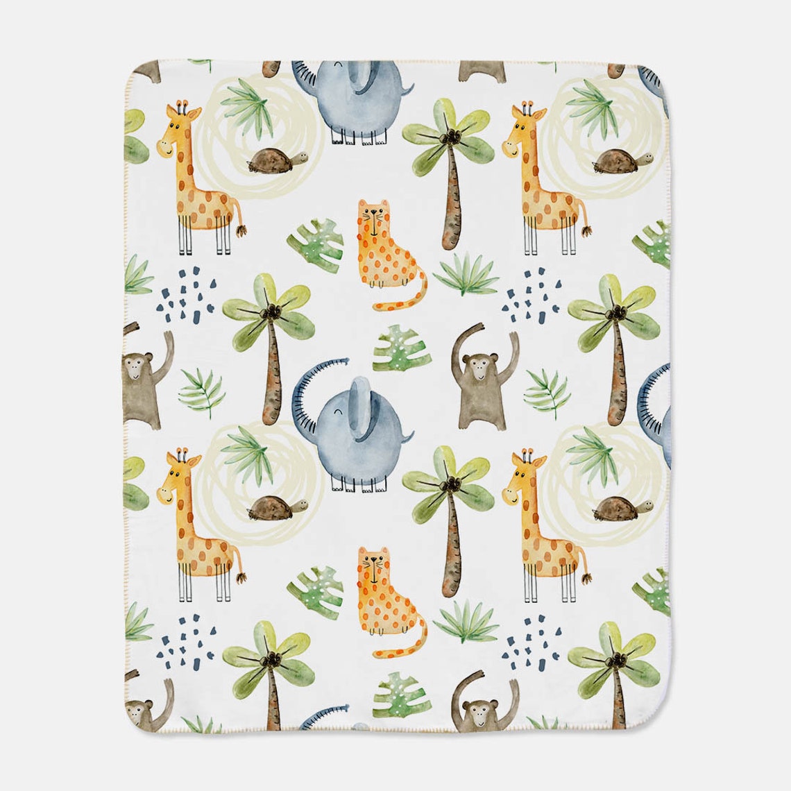 Zoo animals Safari blanket Nursery bedding Baby Zoo Jungle Etsy