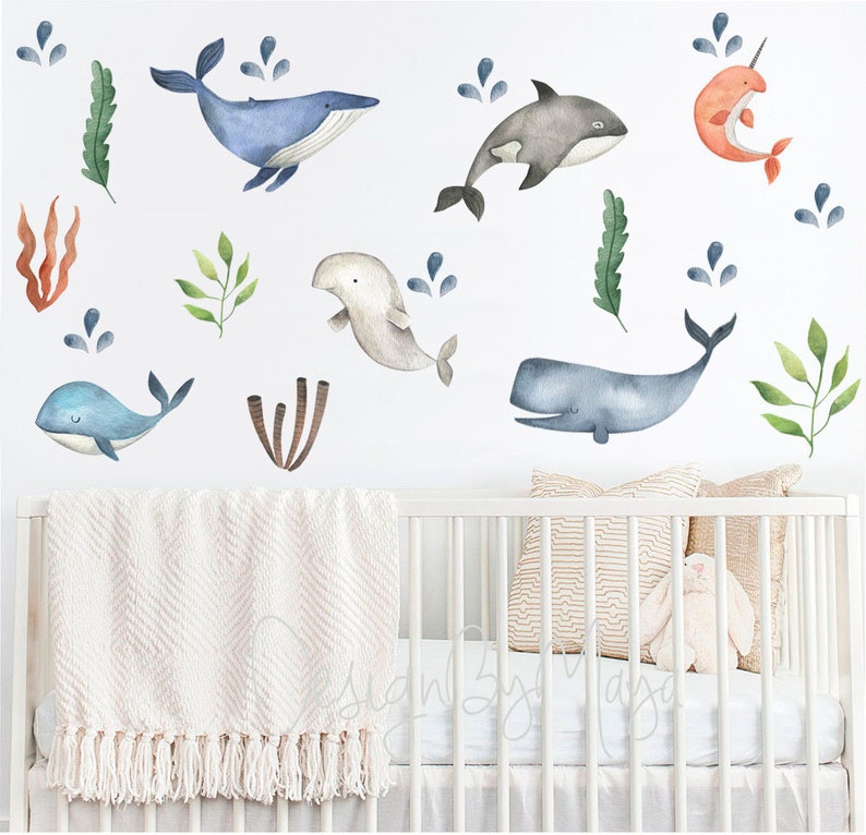 Sea Life Wall Stickers Ocean Decals Sea Decals Underwater Etsy