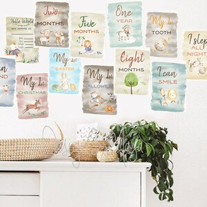 Cartes d'étape importante, cartes de bébé, cadeau de future maman, rêve de grossesse, cadeau de baby shower, cadeau de nouveau-né, cartes d'étape de bébé, comptines