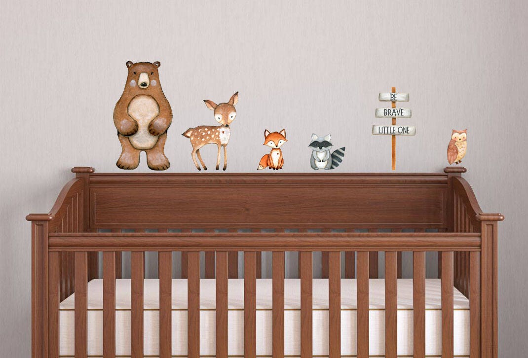 Woodland Animals Jungle Friends Wall Decals Baby Room Etsy