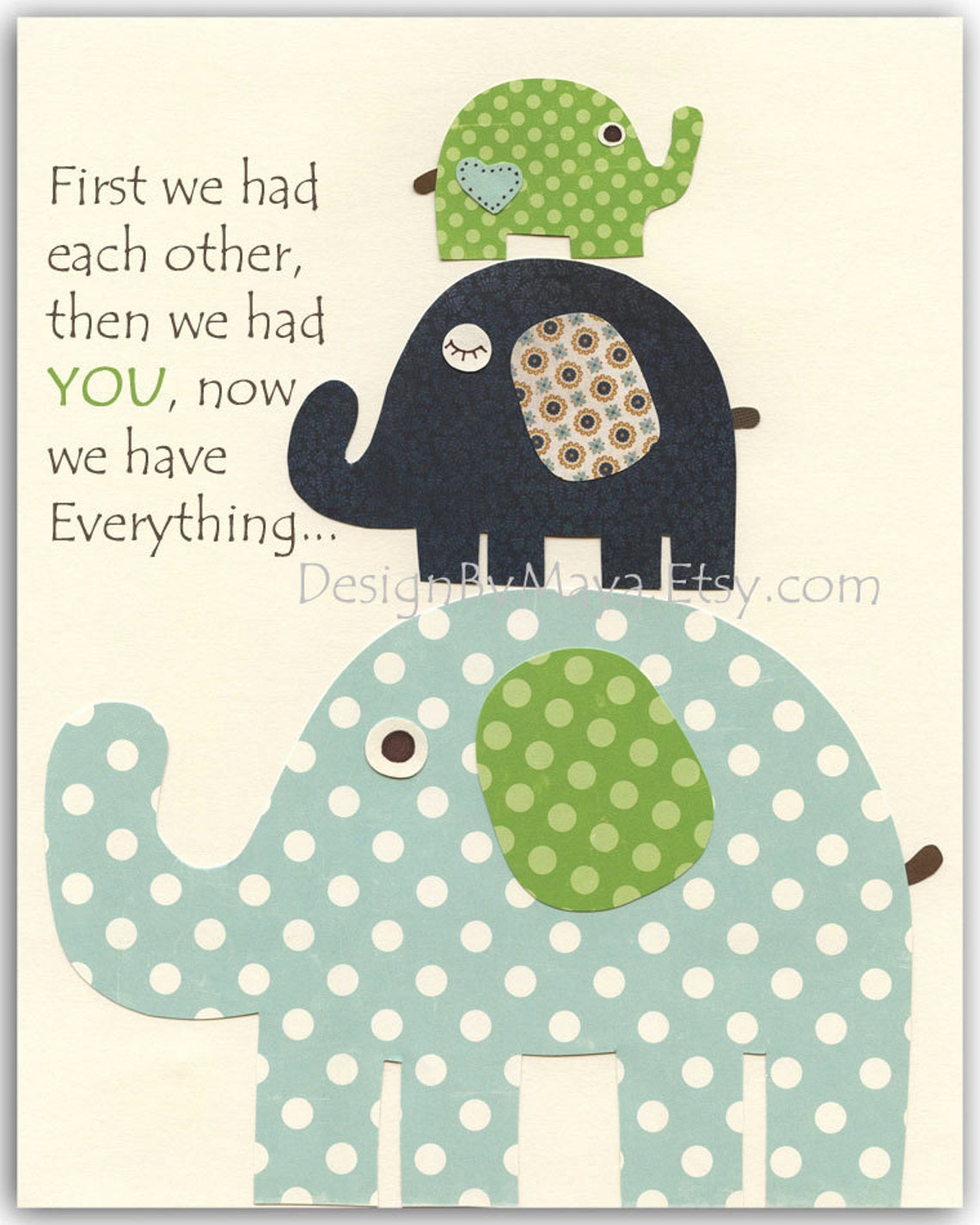 Baby Boy Room Nursery Wall Art Decor Art for Kids Elephant Etsy