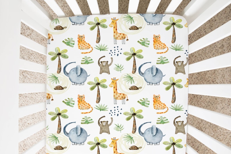 Vintage Blue Boho Waves Fitted Crib Sheet Crib Sheet Waves Etsy