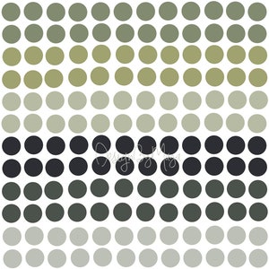 Puede incluir: Un patr&oacute;n de c&iacute;rculos en tonos de verde, negro y gris. Los c&iacute;rculos est&aacute;n dispuestos en filas, con los c&iacute;rculos m&aacute;s oscuros en la fila del medio.