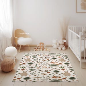 Wollteppich für Kinder, Kinderzimmer Wald, Kinderteppich, Spielteppich, Spielteppich, Spielteppich, Spielteppich, Spielteppich, Kinderzimmer