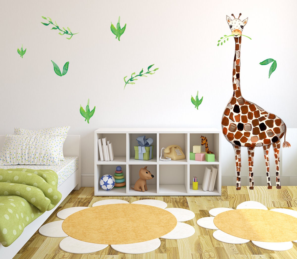 Giraffe Monogram Vinyl Wall Decal by Wild Eyes Signs, Personalized Name and  Initial, Nursery Jungle Theme, Removable Wall Vinyl, Boy or Girl Bedroom