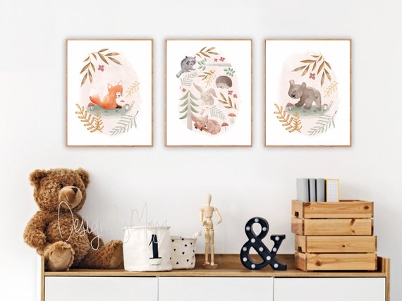 Adesivo da Parete Animali nel Bosco - Decorazione per Bambini