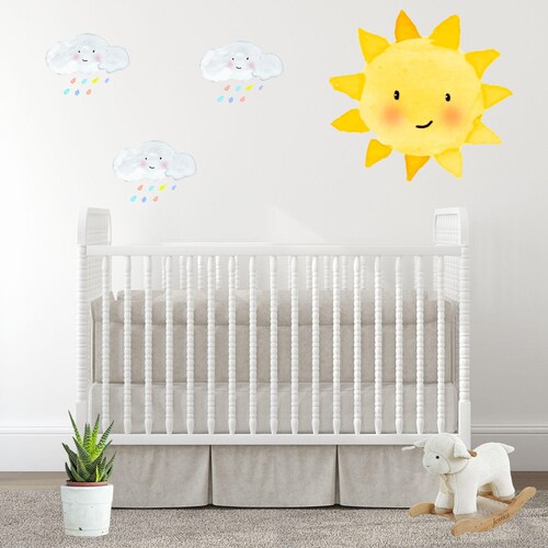 Baby Room Decal Nursery Wall Decals Sunshine Sun Rainbow Etsy