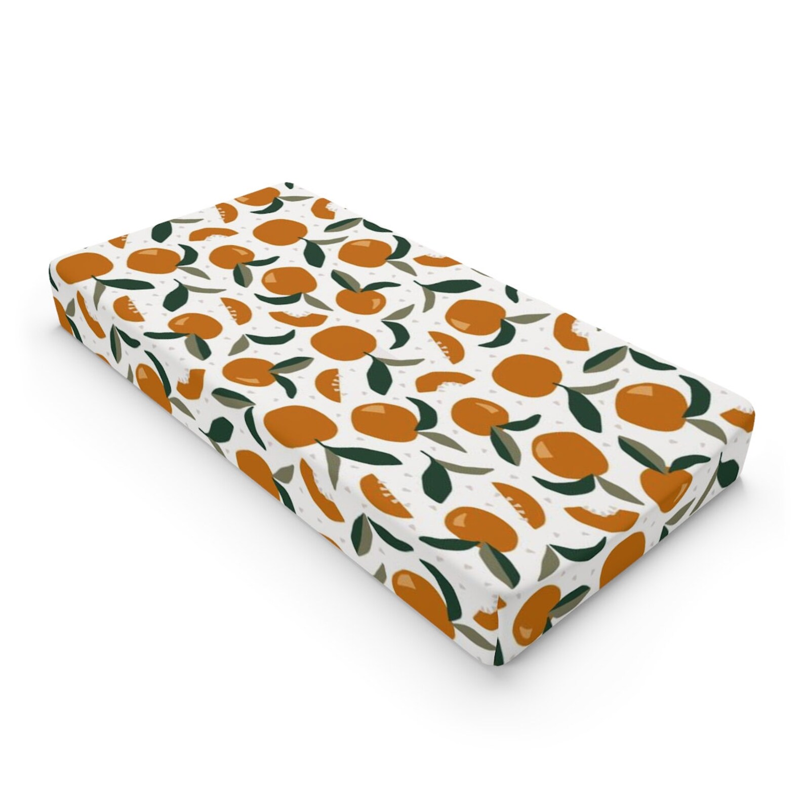 Clementine Changing Pad Minky Baby Bedding Clementine Citrus Etsy
