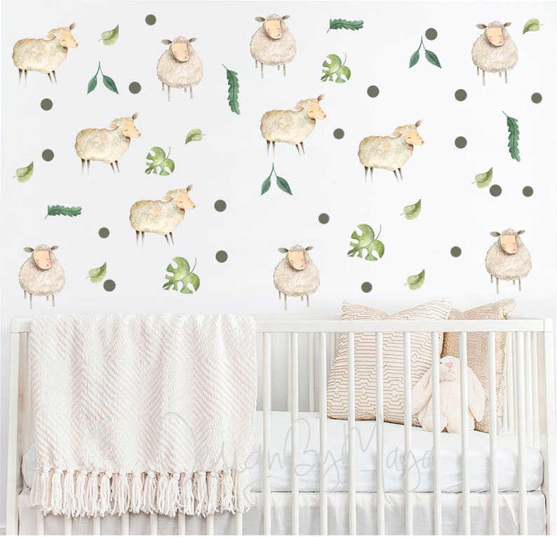 Sheep Wall Decals sheep stickers lamb Baby Nursery Wall Etsy