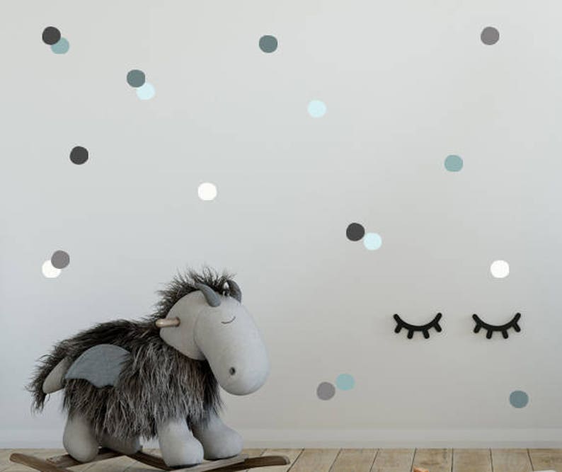 Baby Nursery Wall Decals Vinyl Polka Dots Baby Nursery Wall Etsy