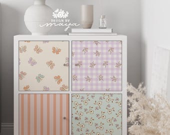 IKEA Kallax Sticker Set, Unique Patterns, Shelving Unit Decor Wraps