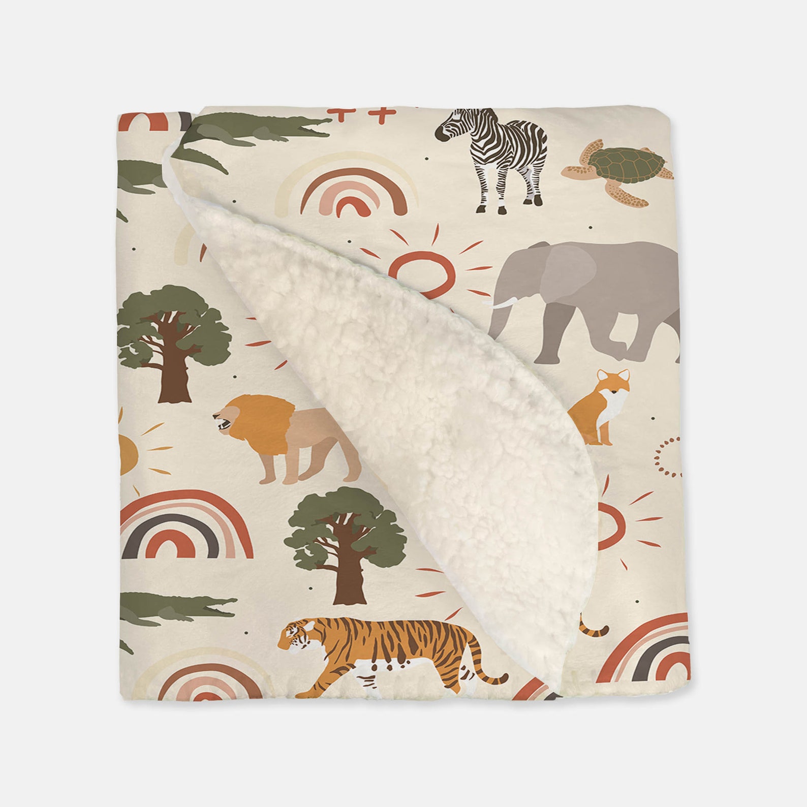 Zoo animals Safari blanket Nursery bedding Baby Zoo Jungle Etsy