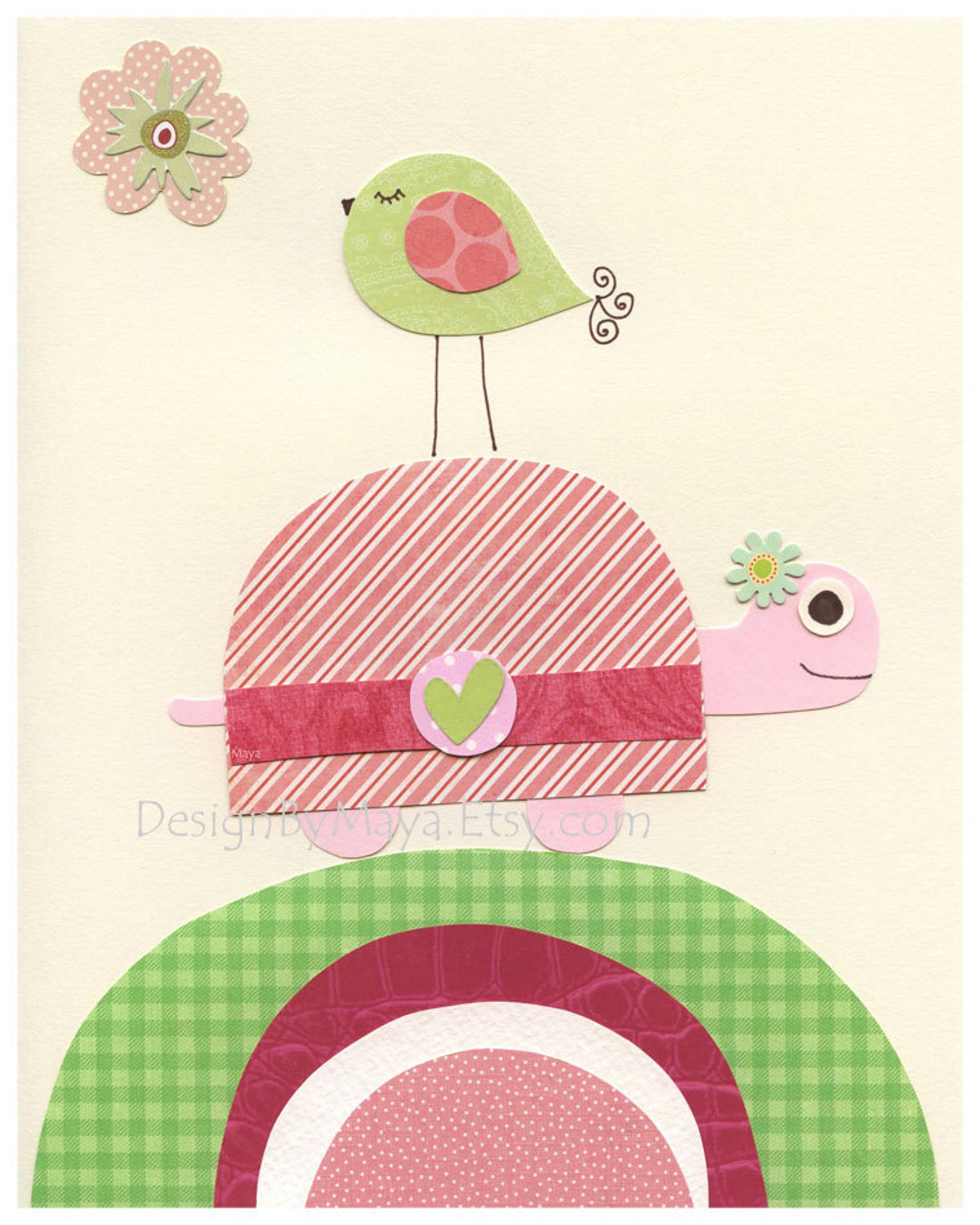 Baby Girl Room Nursery Wall Art Pink Tree...pink Bright Etsy