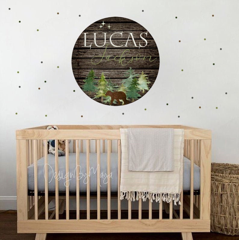 Nursery Name Sign Name plate Baby room decor Baby shower Baby Etsy