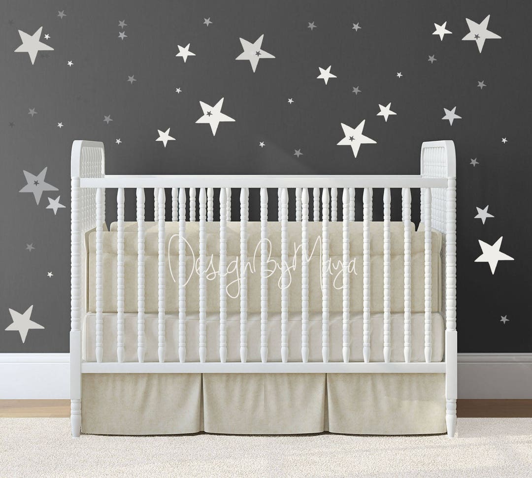 Stars Decals, Nursery Wall Decals, Stars Stickers, Baby Nursery Wall