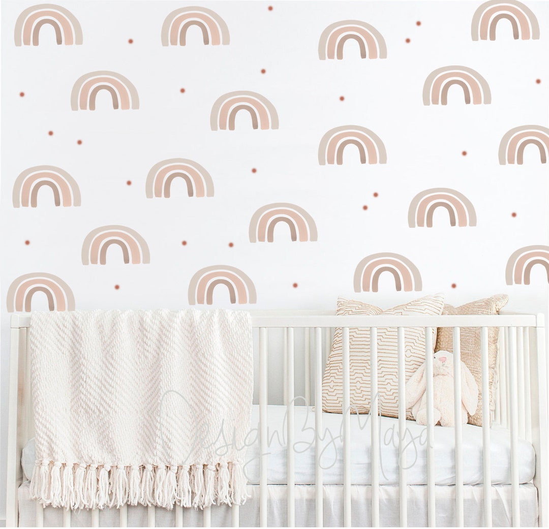 Fabric Rainbow Wall Decals: Boho Nursery Decor - Etsy