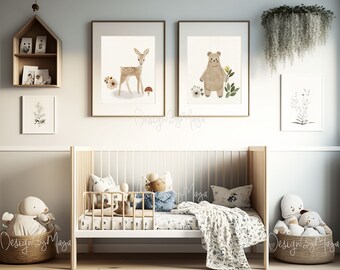 Woodland wall art, Kids room wall art prints, Woodland poster, Art decor, Baby prints for your choice, Forest prints, kids room  boy decor