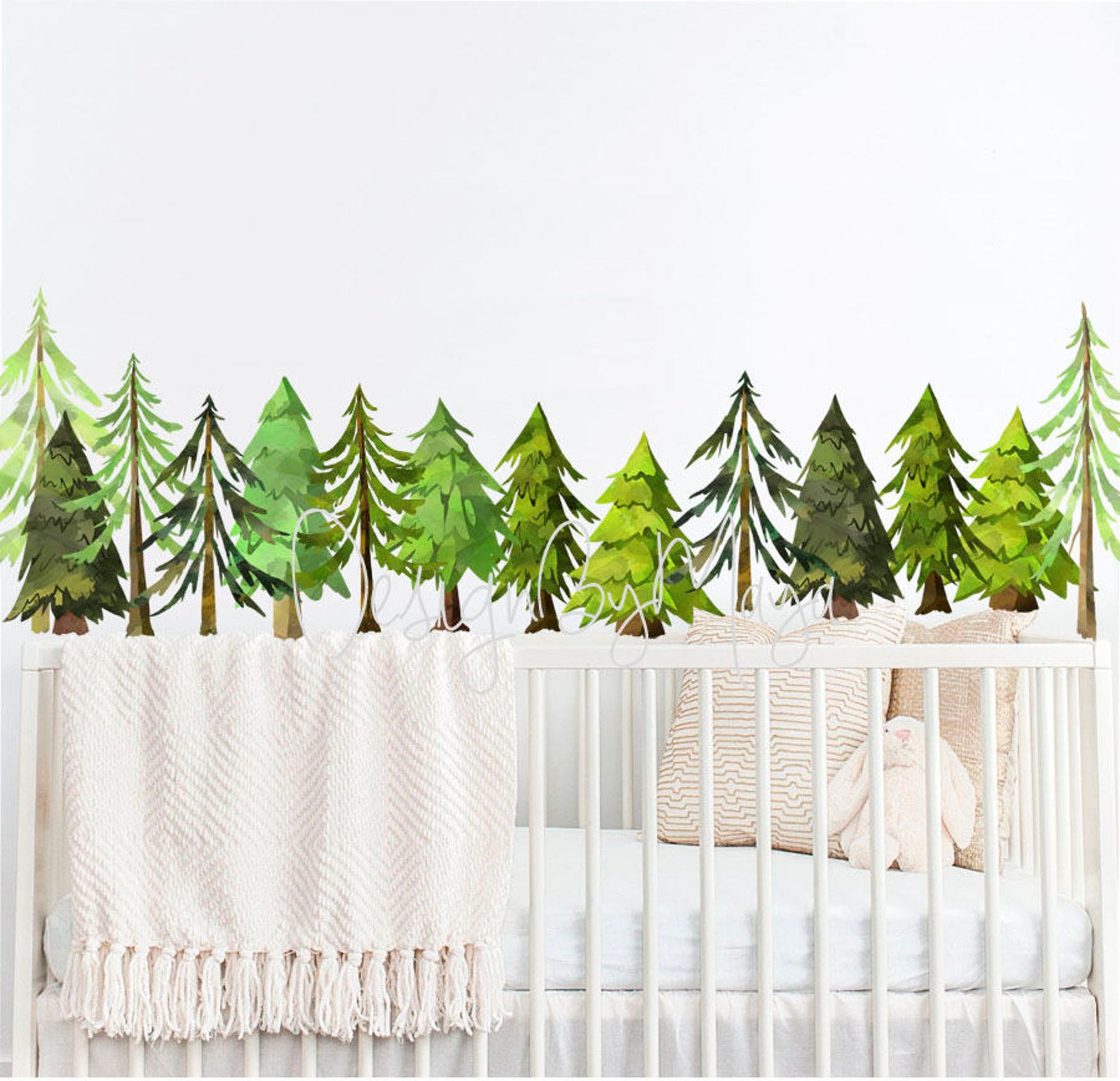 Pine tree decor Trees wall decals tree vinyl Room decal Etsy