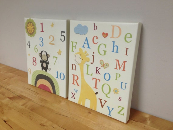 Baby boy Room Decor Nursery Wall Art canvas baby boy room | Etsy