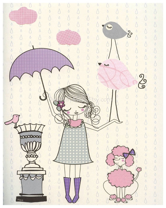 Baby Girl Nursery Wall Art Print Baby Room Decor Paris Etsy