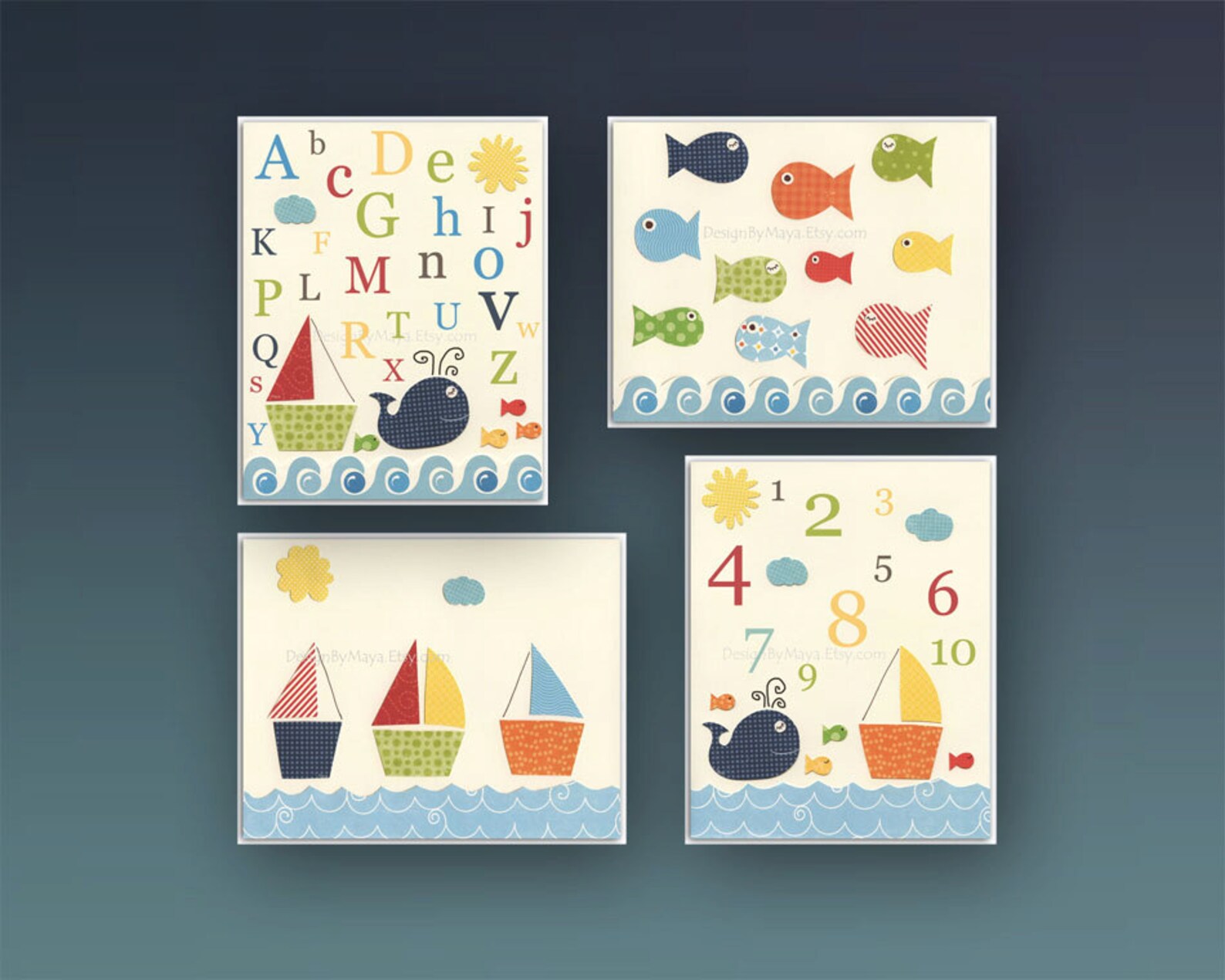 Nautical Nursery Decor Nautical Art for Kids Bathroom Kids Etsy