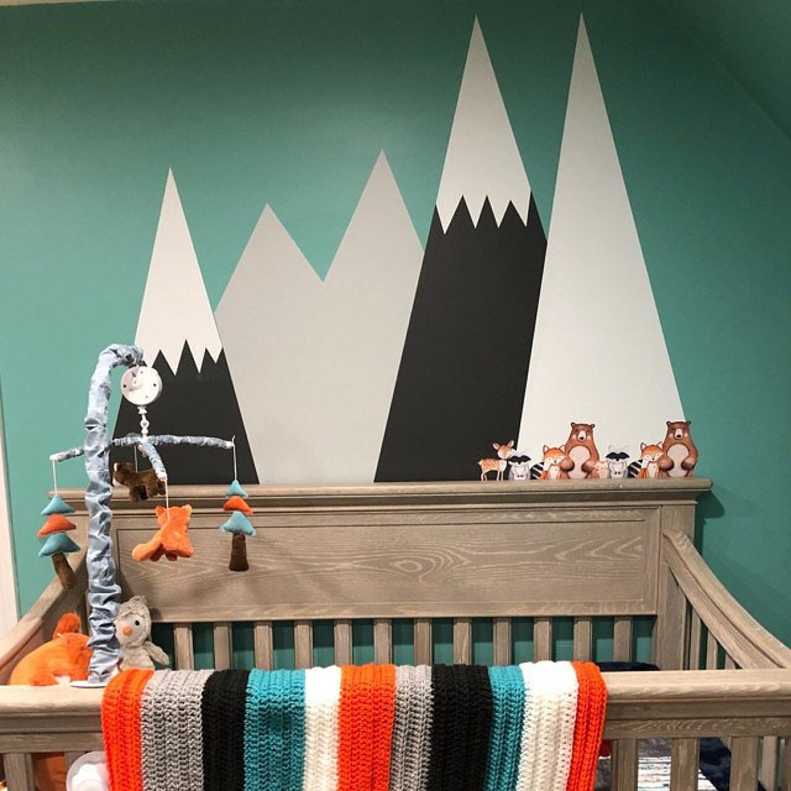 Nursery Decal Woodland Animal Decals Polka Dots Stickers Etsy