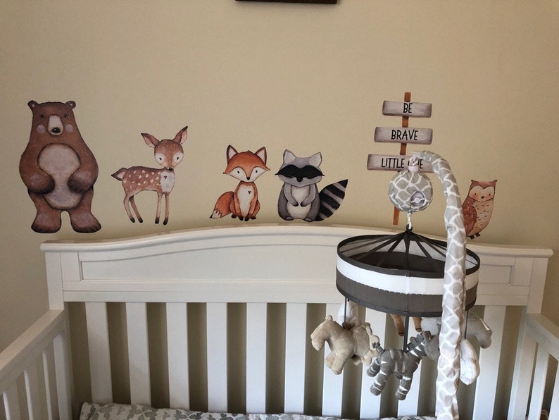 Woodland Animals Jungle Friends Wall Decals Baby Room Etsy