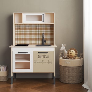 Ensemble d'autocollants pour cuisine ludique IKEA DUKTIG, décoration de cuisine pour enfants dans une salle de jeux, mise à niveau Ikea, dosseret ou porte d'armoire, hack de cuisine ludique IKEA