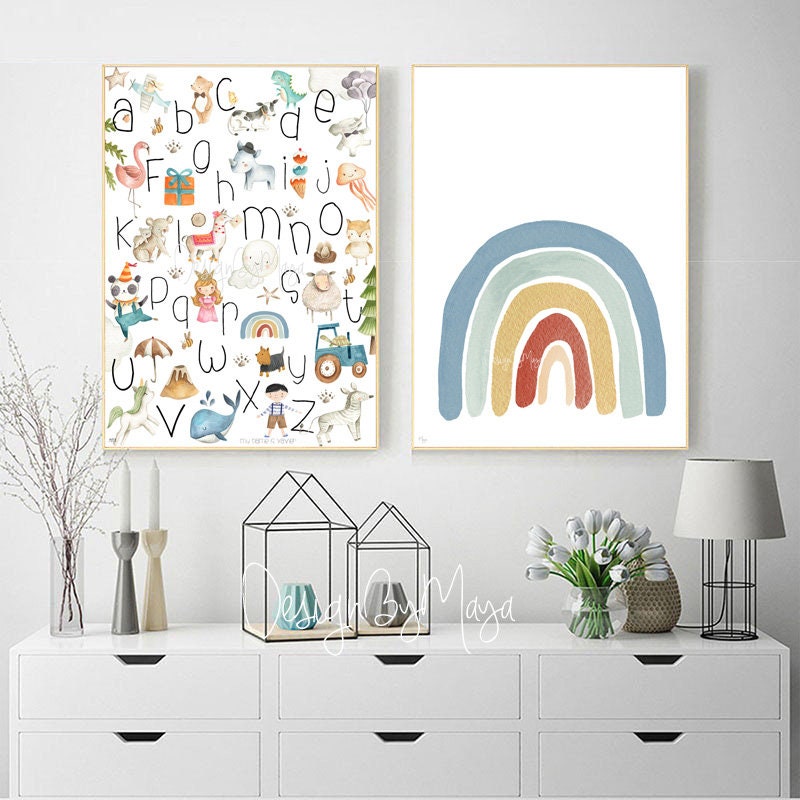 En algún lugar sobre el arco iris decoración de la habitación | Etsy