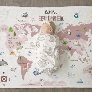 Baby Fleece Decke, Weltkarte, Weltkarte, Weltkarte, Weltkarte, Weltkarte, Baby Wolldecke, Baby Weltkarte, Baby Weltkarte