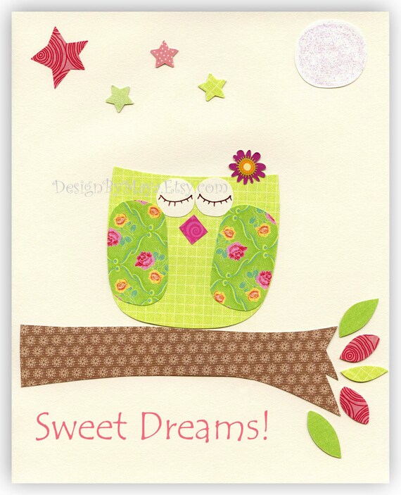 Items similar to Baby girl room Decor Nursery wall art Baby owl girl