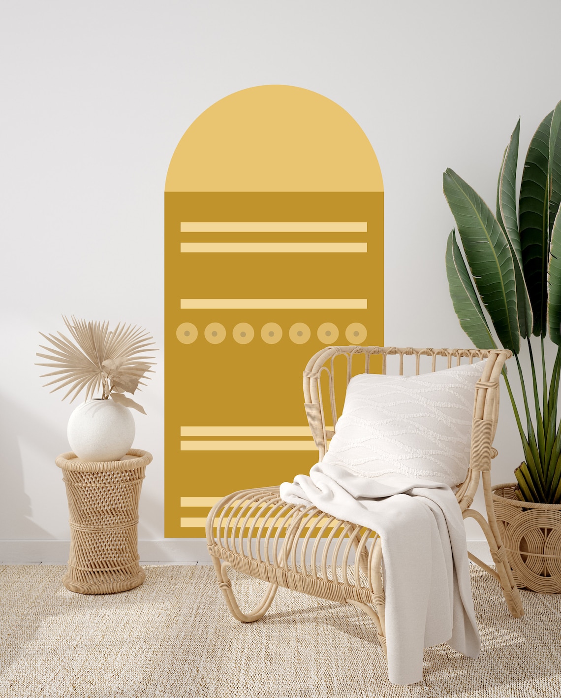 Boho Wall Stickers Arch Wall Decals Boho Nursery Decor Half Etsy