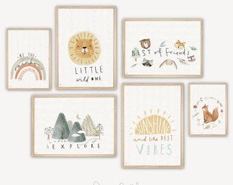 Baby animals print, Nursery woodland, Cute Baby Nursery Decor, Baby shower gift, Baby Nursery Decor, Nursery wall art, Explore, Baby bear