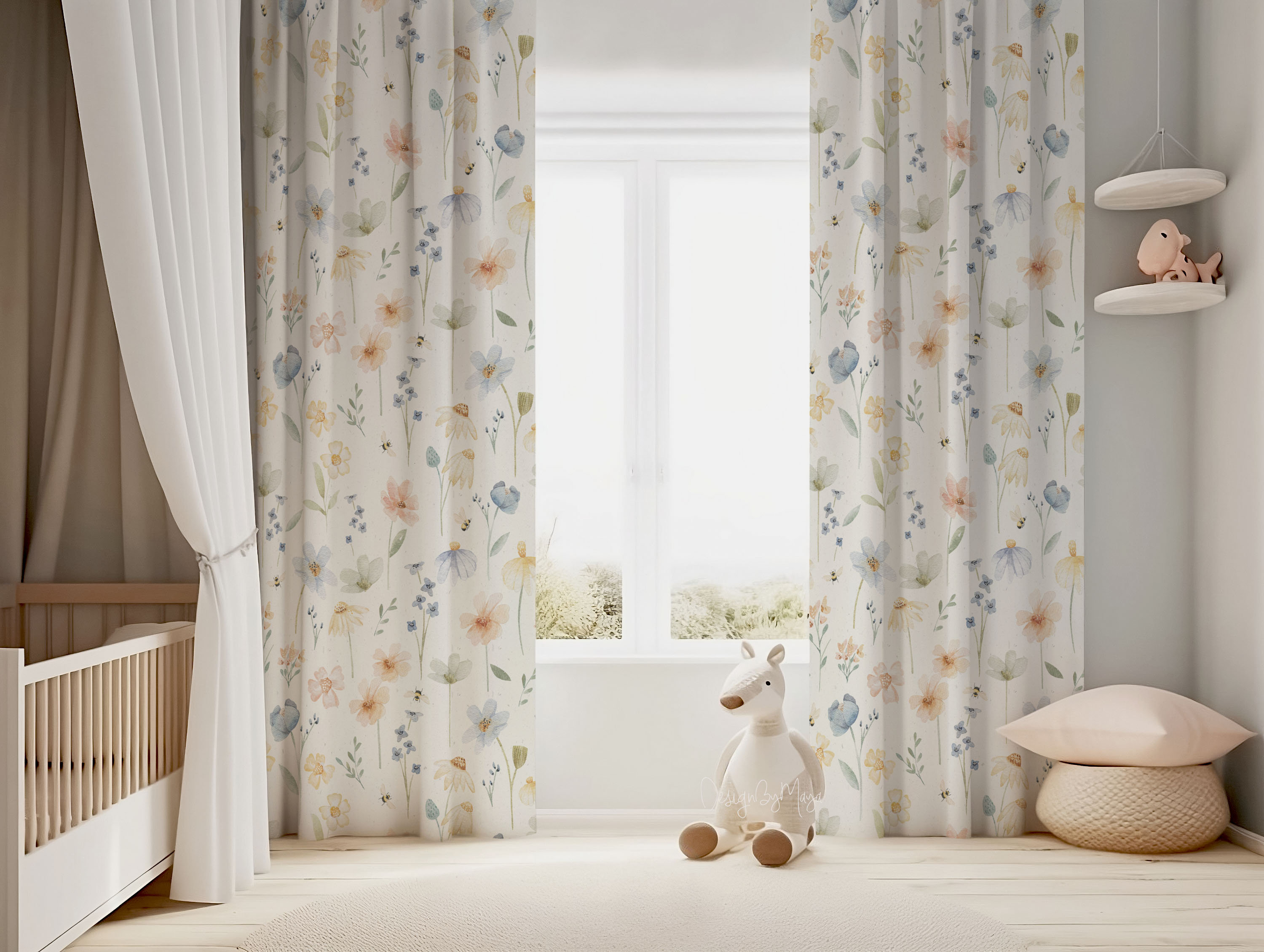 Qiqumax Tende Oscuranti Con Unicorno - 150x166 Cm Per Cameretta Bambini, 2 Pezzi 75x166 Cm
