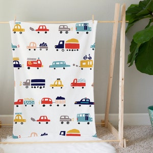 Transportation kids room, Adventures Kids room, Baby room, Construction auto blanket, Baby bedding, Taxi, Minky Sherpa Fleece Vehicle theme