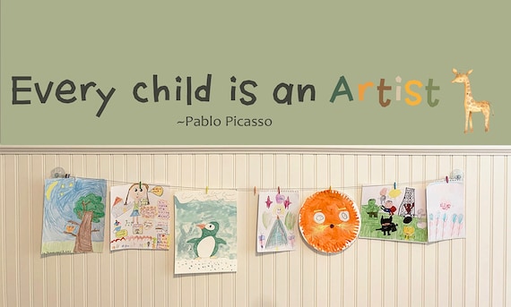 Cada niño un artista Arte para niños colgantes Etsy México