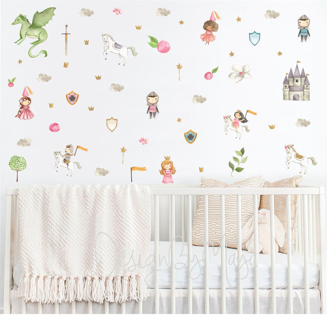 Princess Decals Baby Girl Nursery Baby Decor Princess Etsy