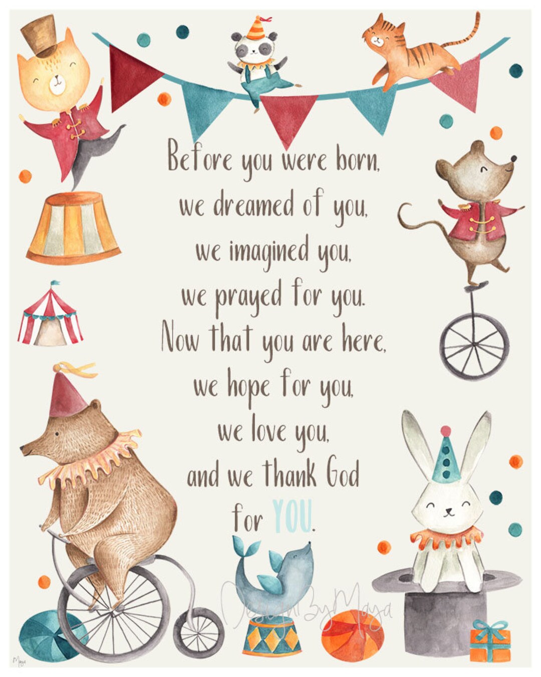 Circus Animal Nursery Print: Woodland Baby Room Decor - Etsy