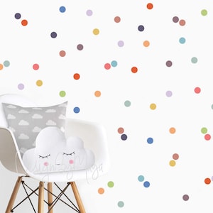 Rainbow Confetti Polka Dot, wall decals kids Room, Nursery wall decal, polka dot sticker, Polka dots art, baby room decals, polka dot decals