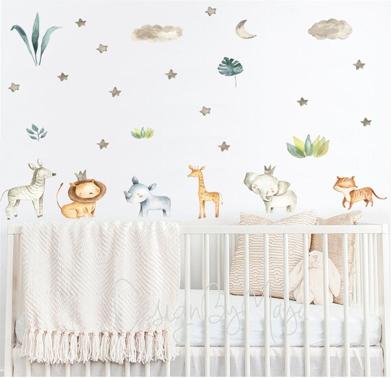 Safari Nursery Jungle Friends Baby Decor Forest Friends Etsy