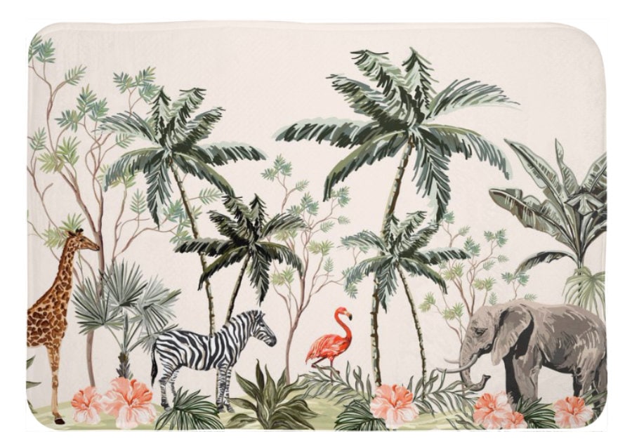 Kids Safari Bath Mat Jungle Bath Mat Forest Bath Mat Etsy